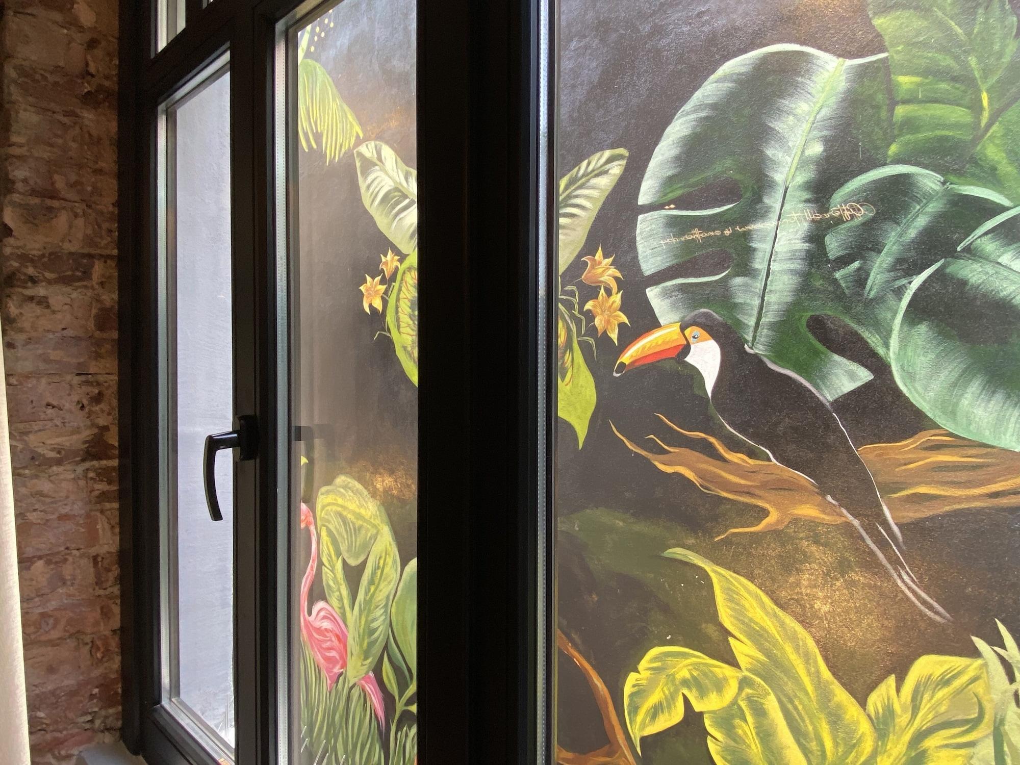 Ruz Hotels Истанбул Екстериор снимка A mural in the lobby of the building